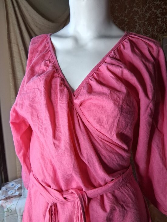 Joe Fresh cotton wrap summer dress M - Picture 2 of 3